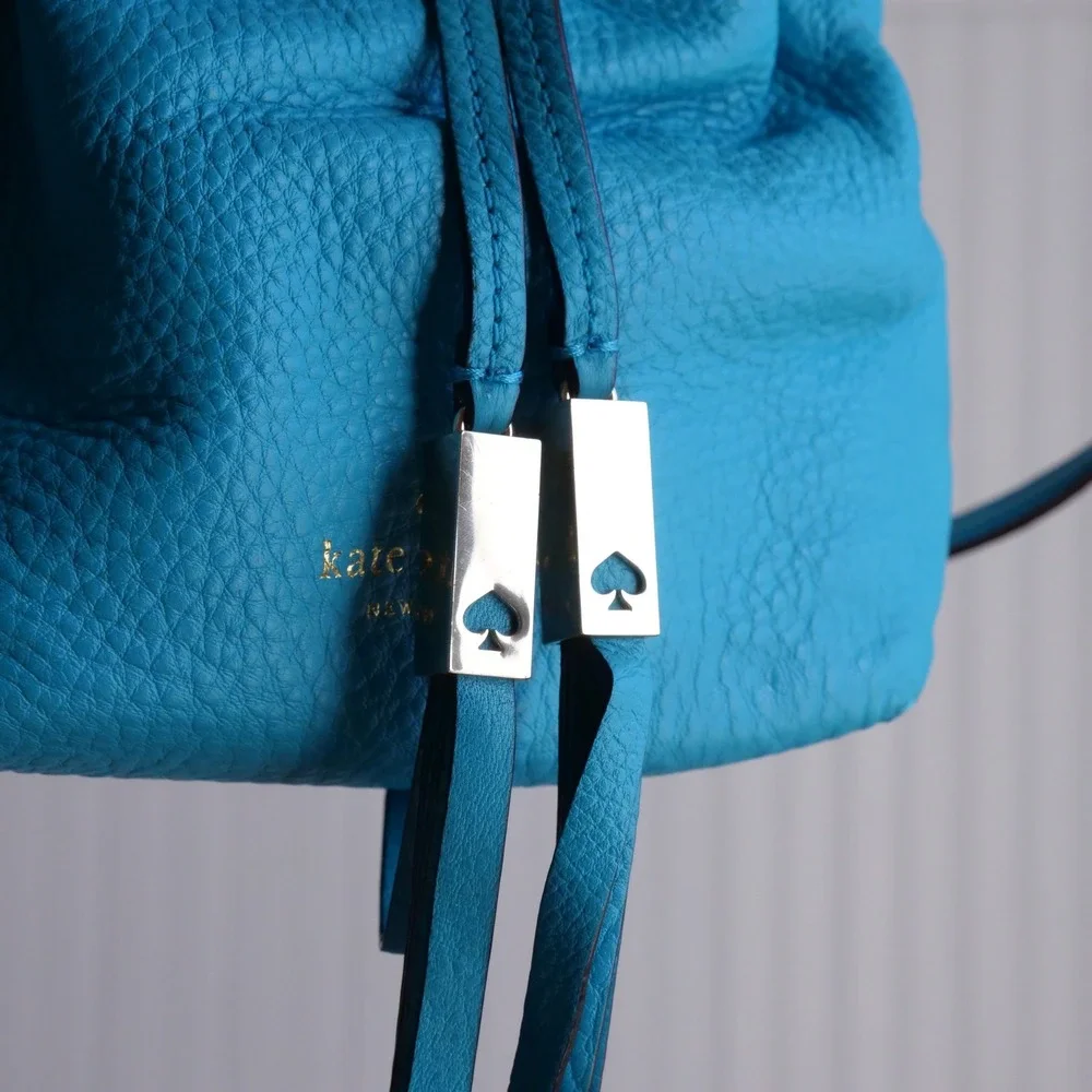 Modern NWOT Kate Spade New York tiny Cooper bright‎ blue bucket bag